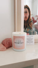 Load and play video in Gallery viewer, I AM WORTHY Luxury Scented Candle
